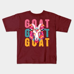 Cute Goat minimalist style art Kids T-Shirt